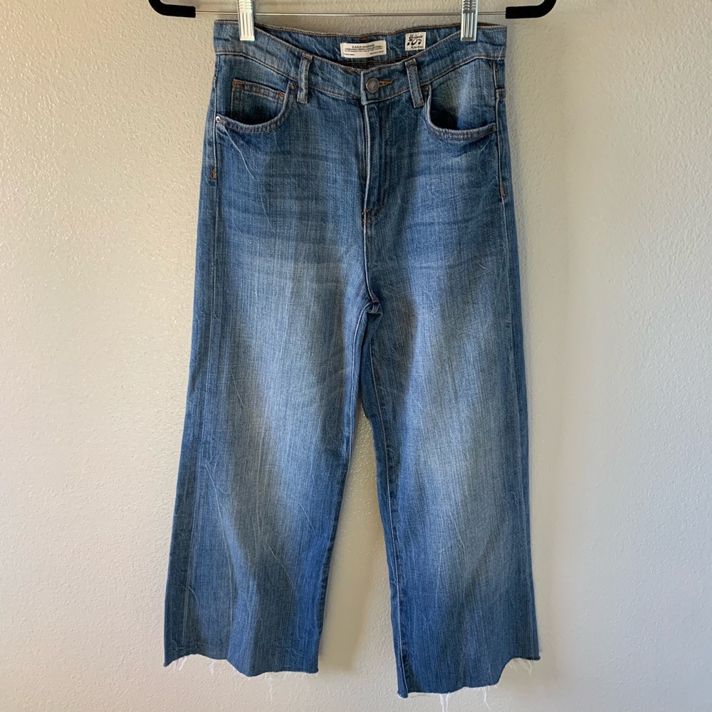 Zara Wide Leg Jeans Blue Size 2